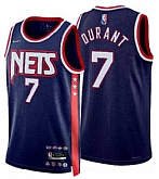 Nets 7 Kevin Durant Navy Nike 2021-22 City Edition Swingman Jersey Dzhi,baseball caps,new era cap wholesale,wholesale hats